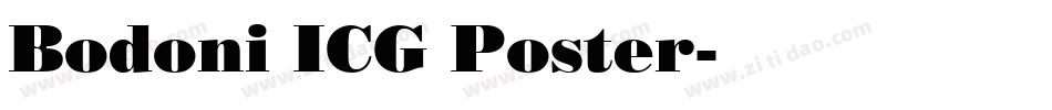 Bodoni ICG Poster字体转换
